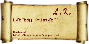 Lábdy Kristóf névjegykártya